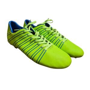Vizari Madero FG Soccer Cleats 12 Neon Green and Blue Lace Up